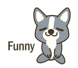 Little black-Corgi-dog sticker #6664223