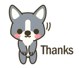 Little black-Corgi-dog sticker #6664225