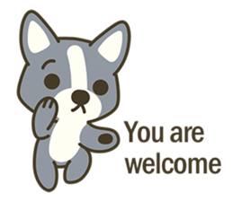 Little black-Corgi-dog sticker #6664226