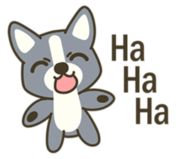 Little black-Corgi-dog sticker #6664227