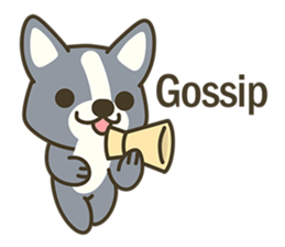 Little black-Corgi-dog sticker #6664228