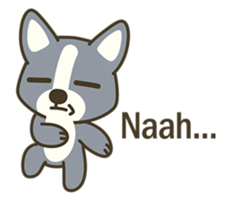 Little black-Corgi-dog sticker #6664229