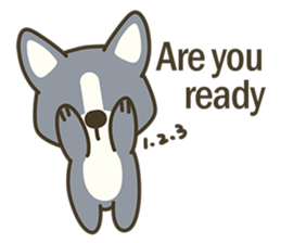 Little black-Corgi-dog sticker #6664230