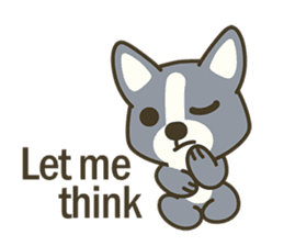 Little black-Corgi-dog sticker #6664232