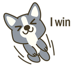 Little black-Corgi-dog sticker #6664233