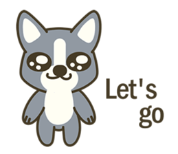 Little black-Corgi-dog sticker #6664234