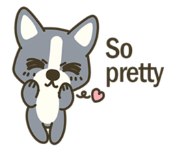 Little black-Corgi-dog sticker #6664235