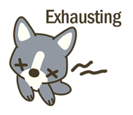 Little black-Corgi-dog sticker #6664236