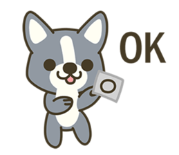 Little black-Corgi-dog sticker #6664237