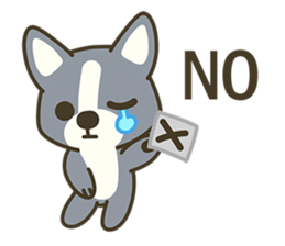 Little black-Corgi-dog sticker #6664238