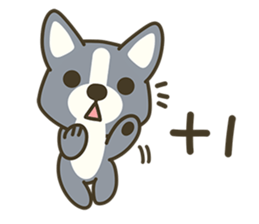 Little black-Corgi-dog sticker #6664239