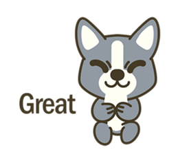 Little black-Corgi-dog sticker #6664240