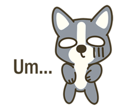 Little black-Corgi-dog sticker #6664243