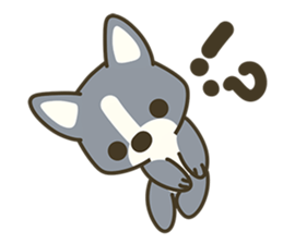 Little black-Corgi-dog sticker #6664249