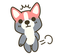 Little black-Corgi-dog sticker #6664250