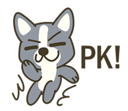 Little black-Corgi-dog sticker #6664253