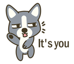 Little black-Corgi-dog sticker #6664254