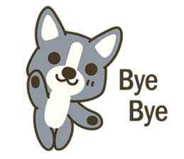Little black-Corgi-dog sticker #6664255