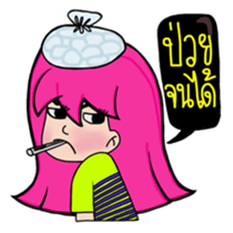 Naughty Pink Hair Girl Story sticker #6664616