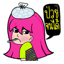 Naughty Pink Hair Girl Story sticker #6664616