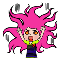 Naughty Pink Hair Girl Story sticker #6664618