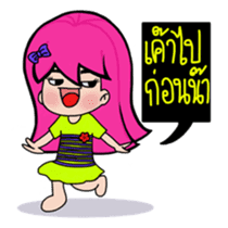 Naughty Pink Hair Girl Story sticker #6664619