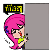 Naughty Pink Hair Girl Story sticker #6664620