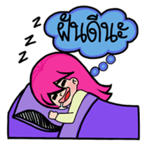 Naughty Pink Hair Girl Story sticker #6664621