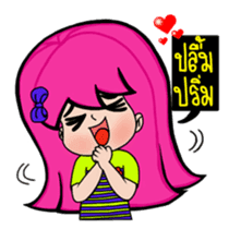 Naughty Pink Hair Girl Story sticker #6664622