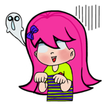 Naughty Pink Hair Girl Story sticker #6664623