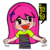 Naughty Pink Hair Girl Story sticker #6664626