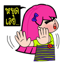 Naughty Pink Hair Girl Story sticker #6664627