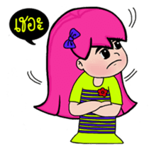 Naughty Pink Hair Girl Story sticker #6664629