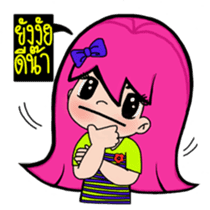 Naughty Pink Hair Girl Story sticker #6664631