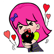 Naughty Pink Hair Girl Story sticker #6664635