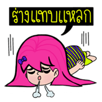 Naughty Pink Hair Girl Story sticker #6664636