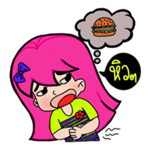 Naughty Pink Hair Girl Story sticker #6664637