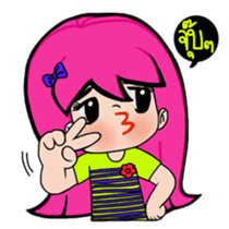 Naughty Pink Hair Girl Story sticker #6664638