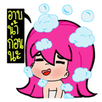 Naughty Pink Hair Girl Story sticker #6664639