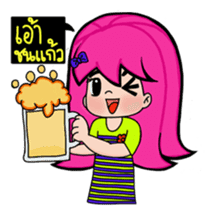 Naughty Pink Hair Girl Story sticker #6664640