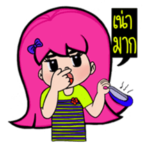 Naughty Pink Hair Girl Story sticker #6664641