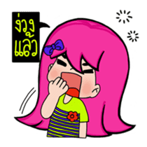 Naughty Pink Hair Girl Story sticker #6664642