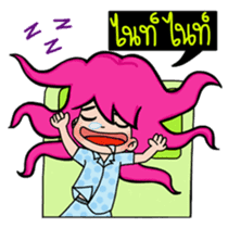 Naughty Pink Hair Girl Story sticker #6664643