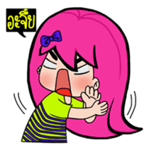 Naughty Pink Hair Girl Story sticker #6664644