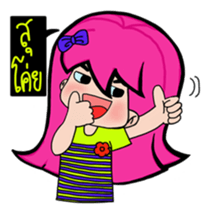 Naughty Pink Hair Girl Story sticker #6664646