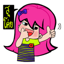 Naughty Pink Hair Girl Story sticker #6664646