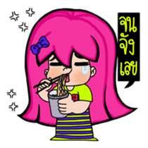 Naughty Pink Hair Girl Story sticker #6664647