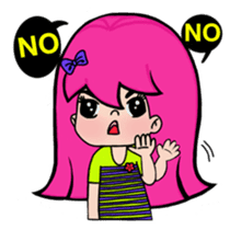 Naughty Pink Hair Girl Story sticker #6664648