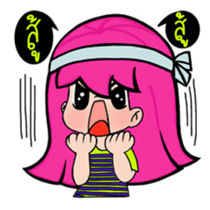 Naughty Pink Hair Girl Story sticker #6664650