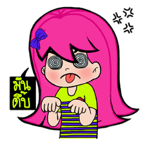 Naughty Pink Hair Girl Story sticker #6664651